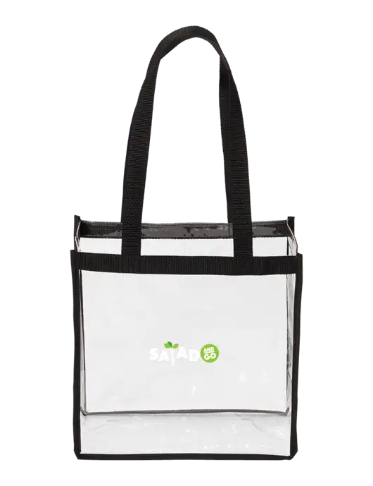Clear Stadium Tote w/Salad And Go Logo