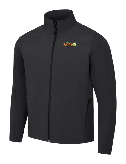 Black Charcoal Heather Core Soft Shell Jacket w/Salad And Go Logo