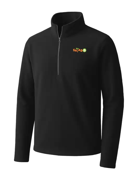 Black Microfleece 1/2 Zip Pullover w/Salad And Go Logo