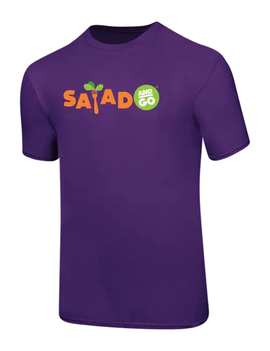 Ring Spun Purple 4.5 oz T-Shirt w/Salad And Go Logo