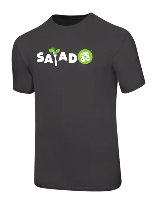 Ring Spun Charcoal 4.5 oz T-Shirt w/Salad And Go Logo