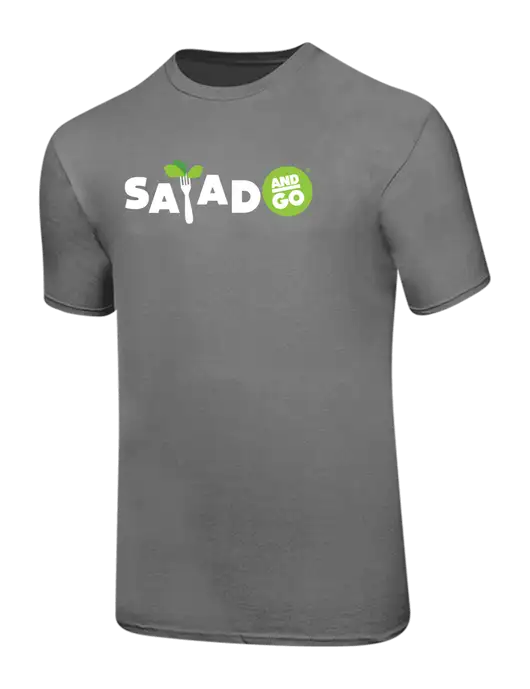 Ring Spun Medium Grey 4.5 oz T-Shirt w/Salad And Go Logo