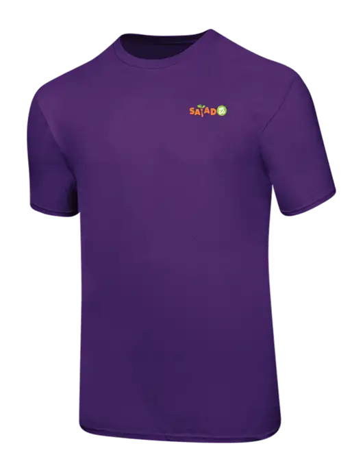 Ring Spun Purple 4.5 oz T-Shirt w/Salad And Go Logo