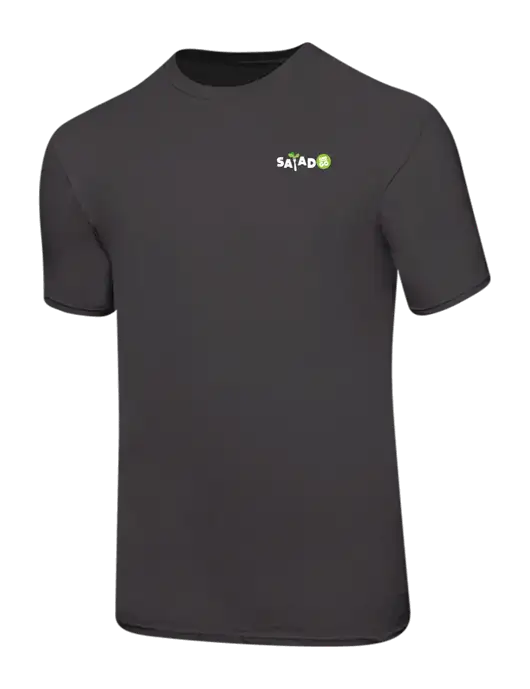Ring Spun Charcoal 4.5 oz T-Shirt w/Salad And Go Logo