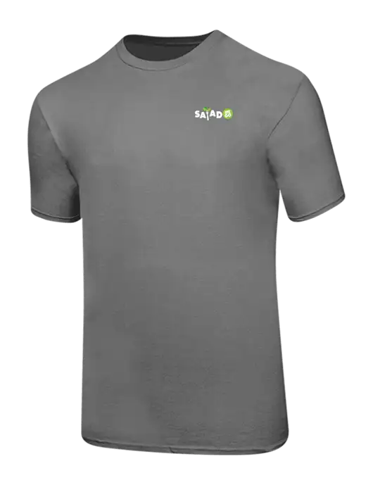 Ring Spun Medium Grey 4.5 oz T-Shirt w/Salad And Go Logo