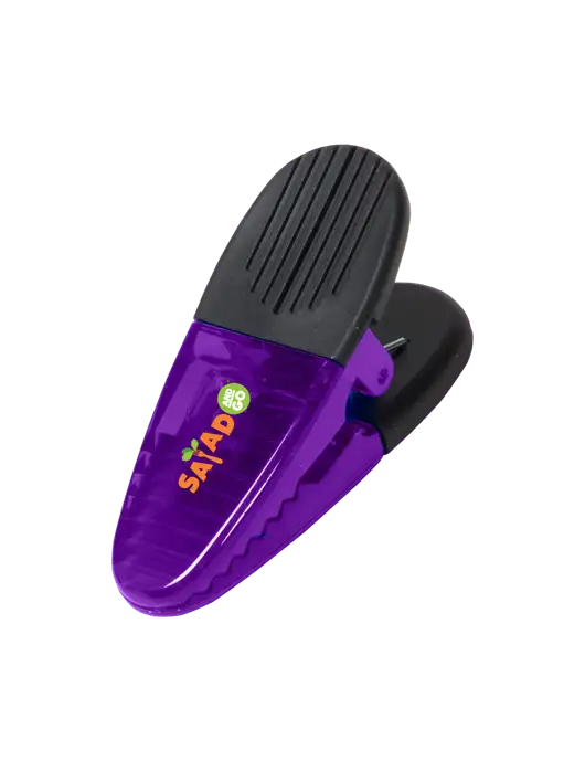 Magnetic Purple Power Clip w/Salad And Go Logo