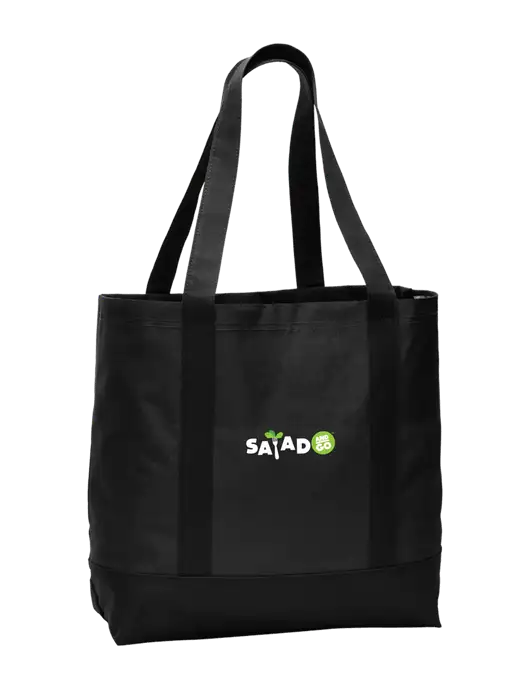 Carryall Black/Black Day Tote w/Salad And Go Logo