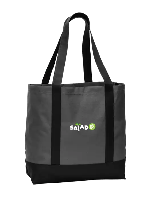 Carryall Charcoal/Black Day Tote Dark w/Salad And Go Logo