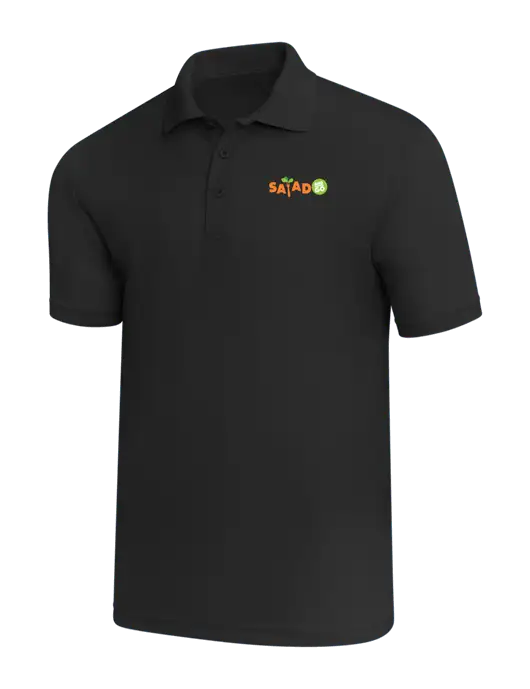 Black PosiCharge RacerMesh Polo w/Salad And Go Logo
