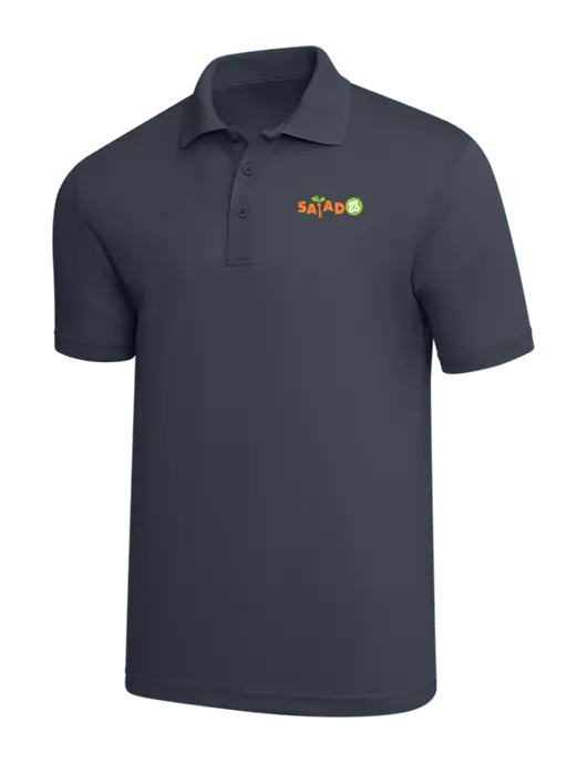 Dark Grey PosiCharge RacerMesh Polo w/Salad And Go Logo