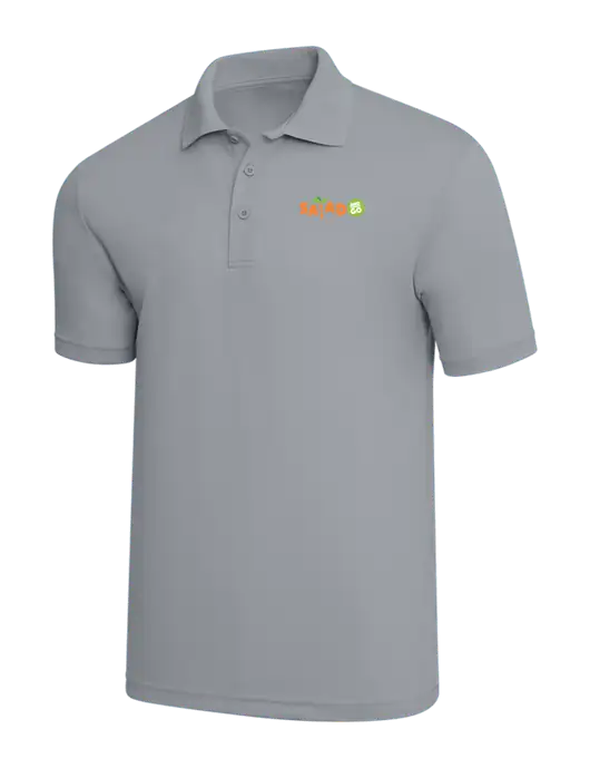 Light Grey PosiCharge RacerMesh Polo w/Salad And Go Logo