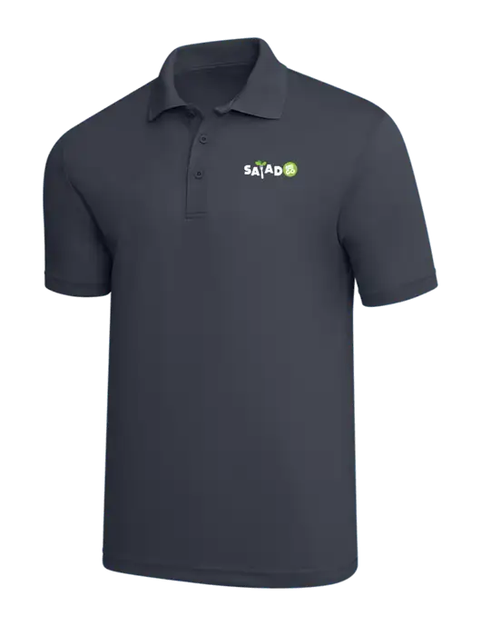 Dark Grey PosiCharge RacerMesh Polo w/Salad And Go Logo