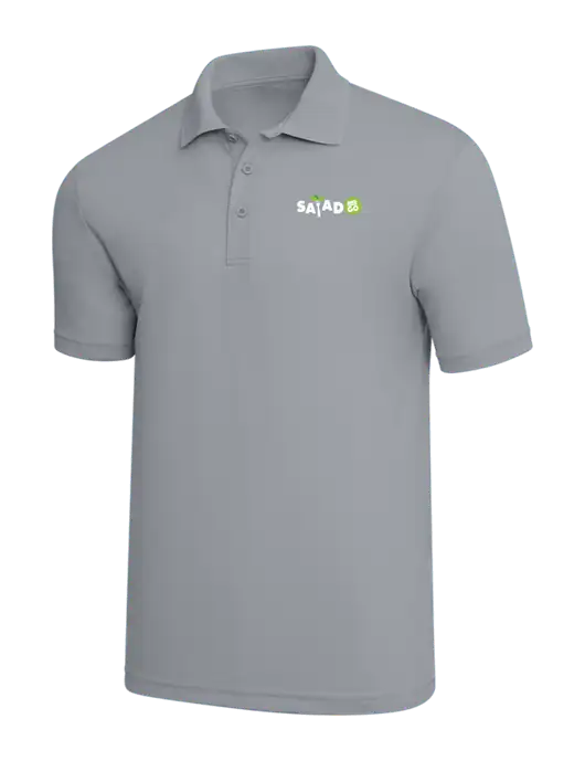 Light Grey PosiCharge RacerMesh Polo w/Salad And Go Logo