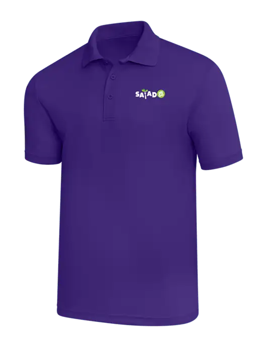Purple PosiCharge RacerMesh Polo w/Salad And Go Logo