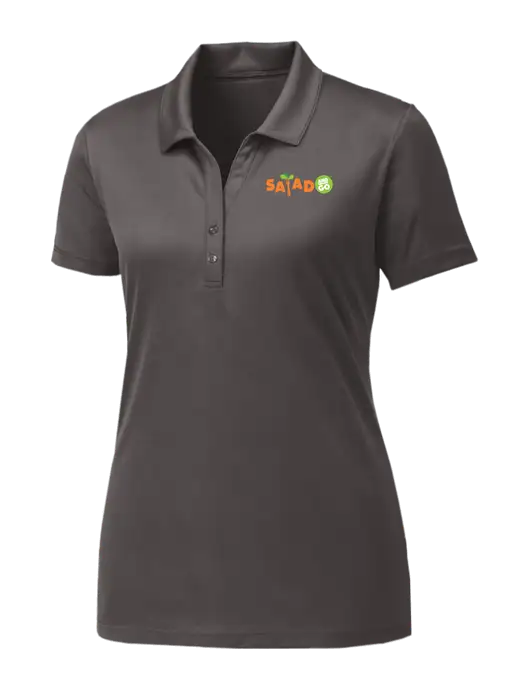 Womens Dark Grey PosiCharge Competitor Polo w/Salad And Go Logo