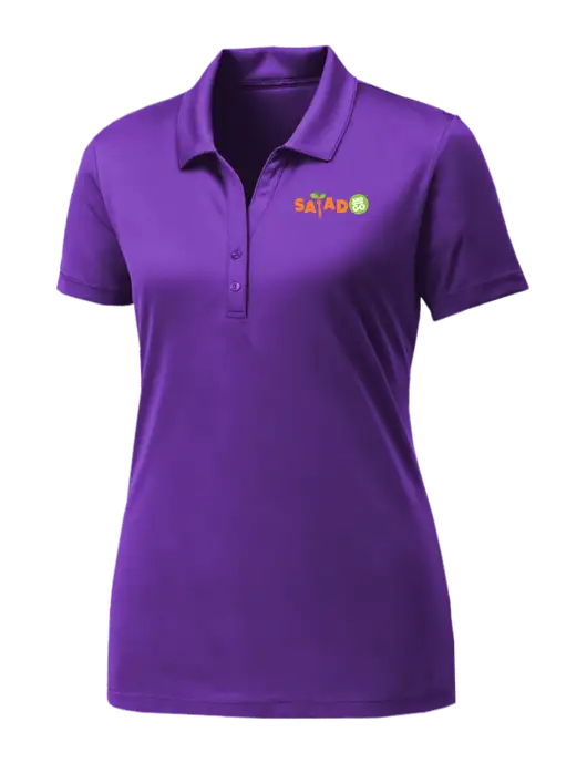 Womens Purple PosiCharge Competitor Polo w/Salad And Go Logo