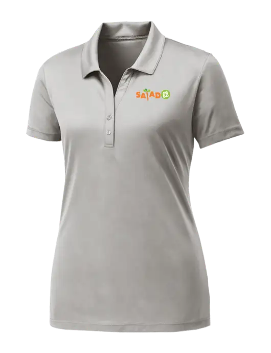 Womens Very Light Grey PosiCharge Competitor Polo w/Salad And Go Logo