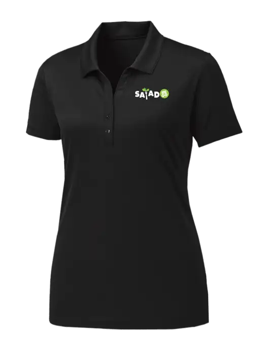 Womens Black PosiCharge Competitor Polo w/Salad And Go Logo