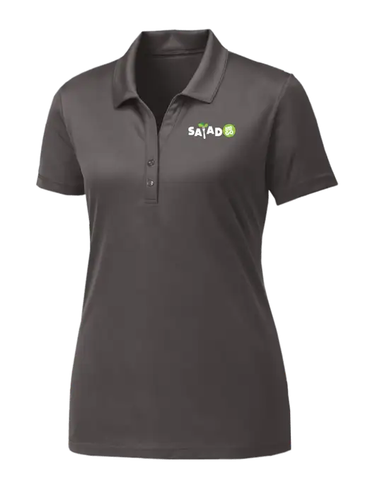 Womens Dark Grey PosiCharge Competitor Polo w/Salad And Go Logo