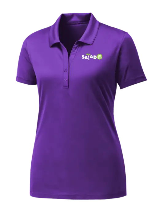 Womens Purple PosiCharge Competitor Polo w/Salad And Go Logo