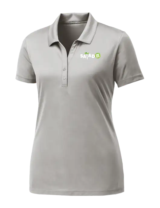 Womens Very Light Grey PosiCharge Competitor Polo w/Salad And Go Logo