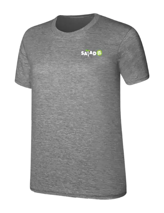 Womens Ring Spun Light Grey Heather 4.5 oz T-Shirt w/Salad And Go Logo