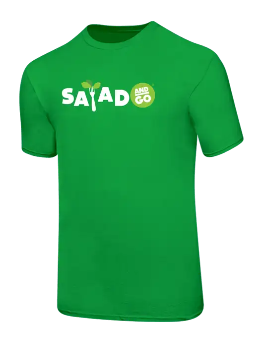 Ring Spun Light Kelly Green 4.5 oz T-Shirt w/Salad And Go Logo