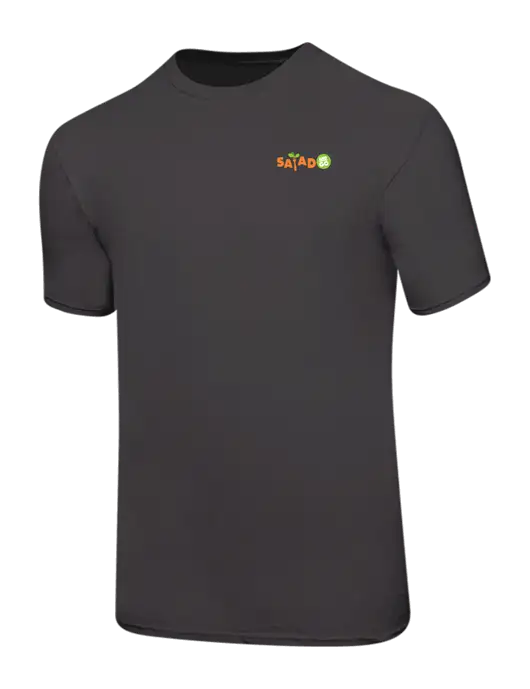 Ring Spun Charcoal 4.5 oz T-Shirt w/Salad And Go Logo