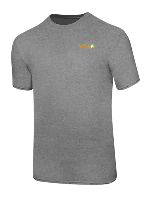 Ring Spun Light Heather Grey 4.5 oz T-Shirt w/Salad And Go Logo