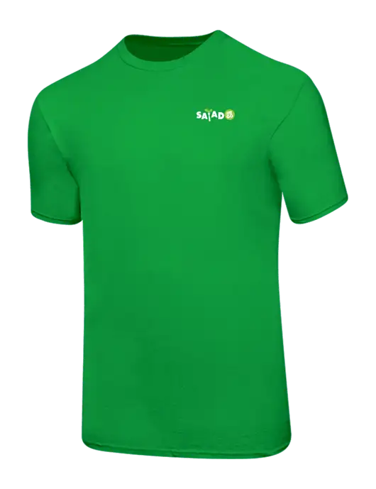 Ring Spun Light Kelly Green 4.5 oz T-Shirt w/Salad And Go Logo