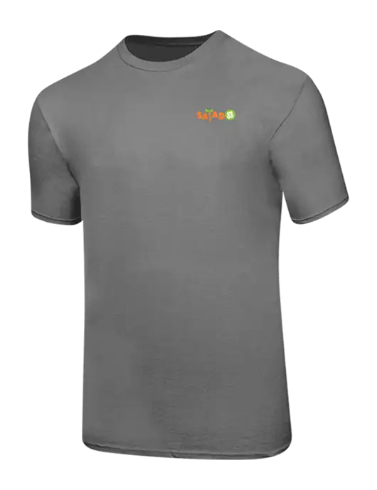 Ring Spun Medium Grey 4.5 oz T-Shirt w/Salad And Go Logo