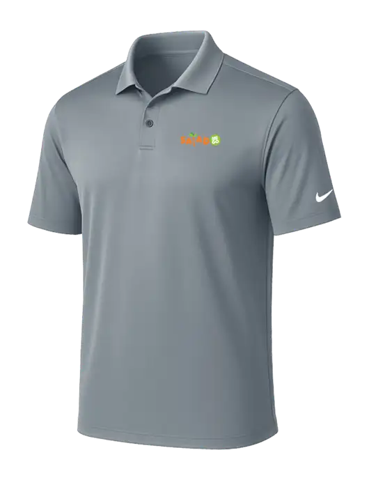 NIKE Medium Grey Victory Solid Polo w/Salad And Go Logo