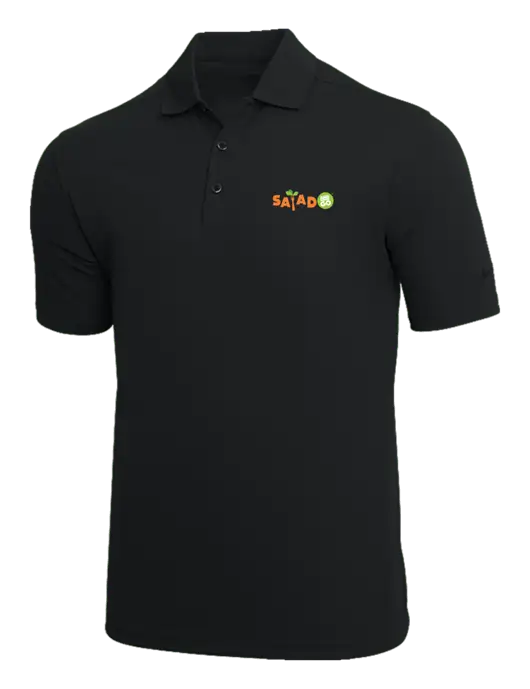 NIKE Black Dri-Fit Micro Pique Polo w/Salad And Go Logo