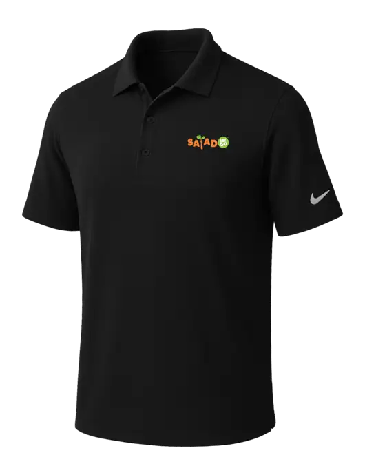 NIKE Black Dri-Fit Micro Pique Polo w/Salad And Go Logo