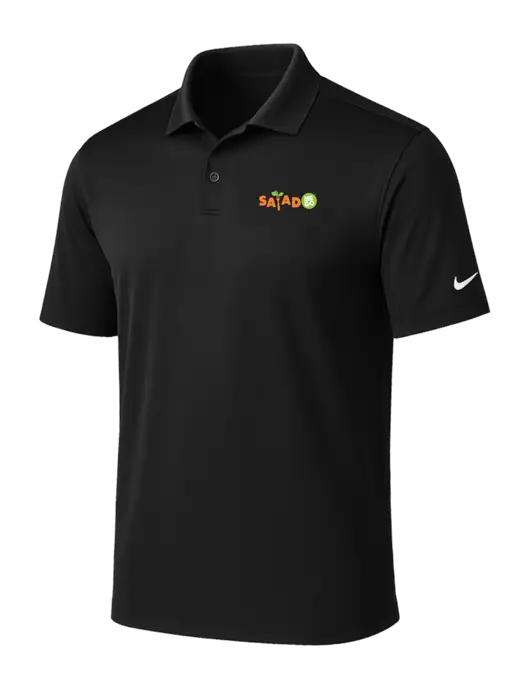 NIKE Black Victory Solid Polo w/Salad And Go Logo