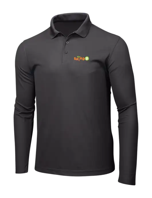 OGIO Charcoal Grey Caliber 2.0 Long Sleeve Polo w/Salad And Go Logo