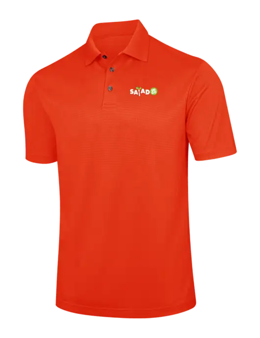 Orange Performance Fine Jacquard Polo w/Salad And Go Logo