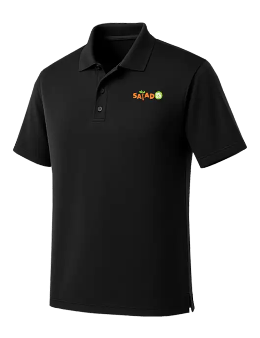Black Dry Zone UV Micro Mesh Polo w/Salad And Go Logo