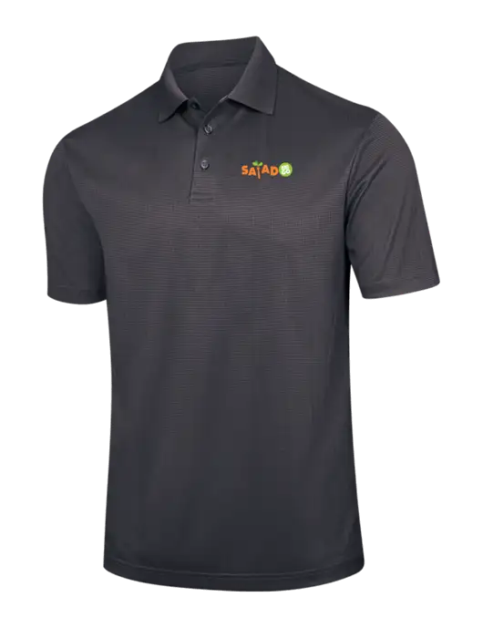 Dark Grey Performance Fine Jacquard Polo w/Salad And Go Logo