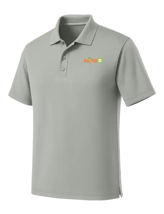 Light Grey Dry Zone UV Micro Mesh Polo w/Salad And Go Logo