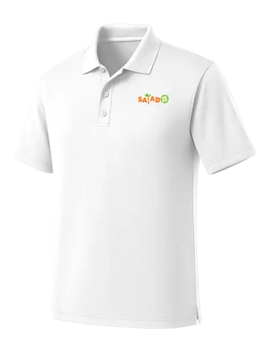 White Dry Zone UV Micro Mesh Polo w/Salad And Go Logo