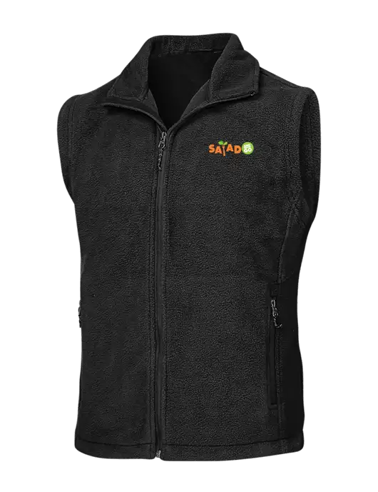 Black Fleece Vest w/Salad And Go Logo