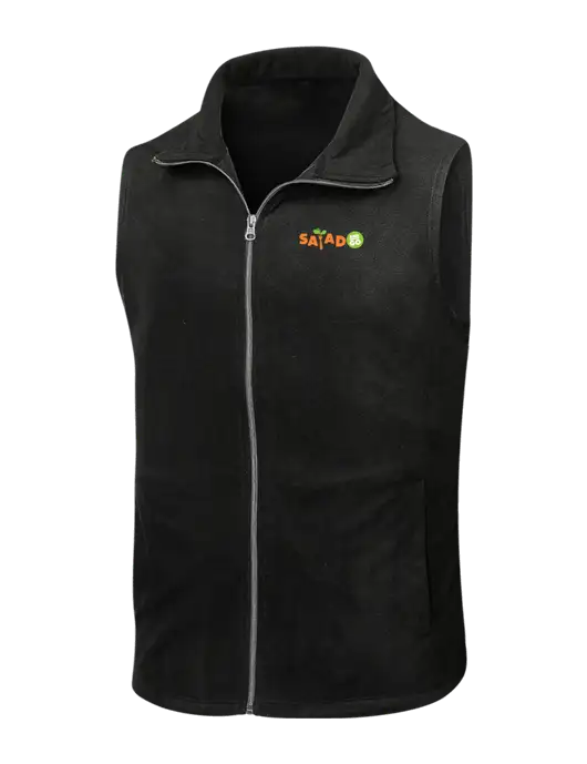Black Microfleece Vest w/Salad And Go Logo