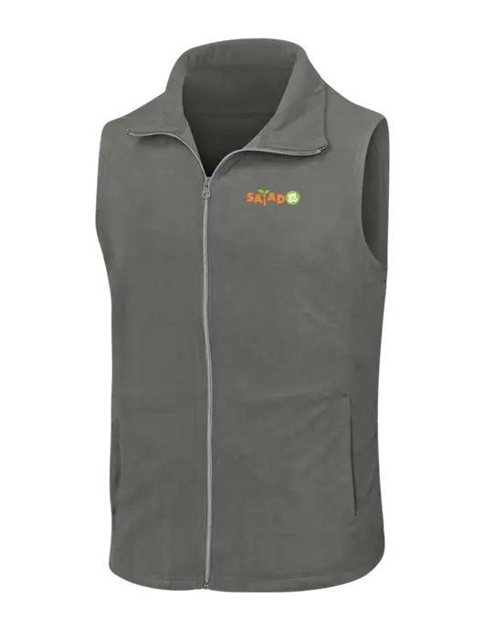 Medium Grey Microfleece Vest w/Salad And Go Logo