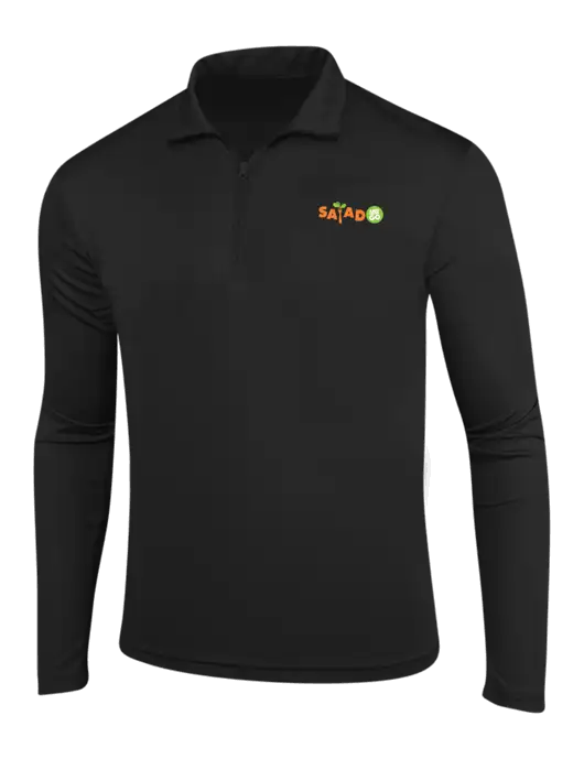 Black PosiCharge Competitor 1/4 Zip Pullover w/Salad And Go Logo