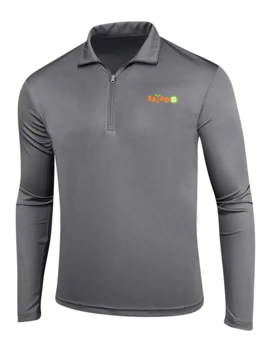 Medium Grey PosiCharge Competitor 1/4 Zip Pullover w/Salad And Go Logo