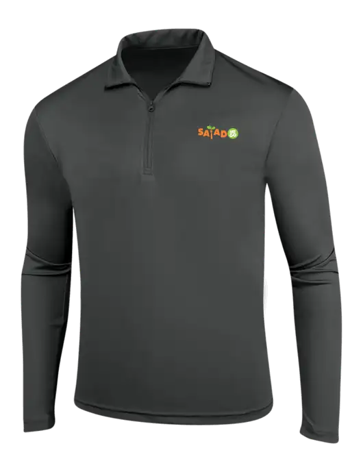 Dark Grey PosiCharge Competitor 1/4 Zip Pullover w/Salad And Go Logo