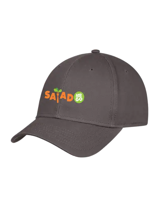 Charcoal Structured Cap Hook & Loop w/Salad And Go Logo