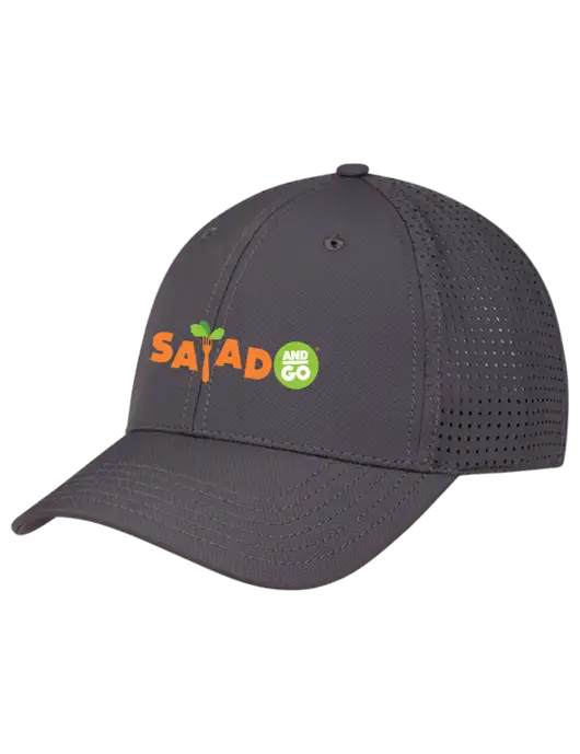 Charcoal Performance Stretchable Cap Hook & Loop w/Salad And Go Logo