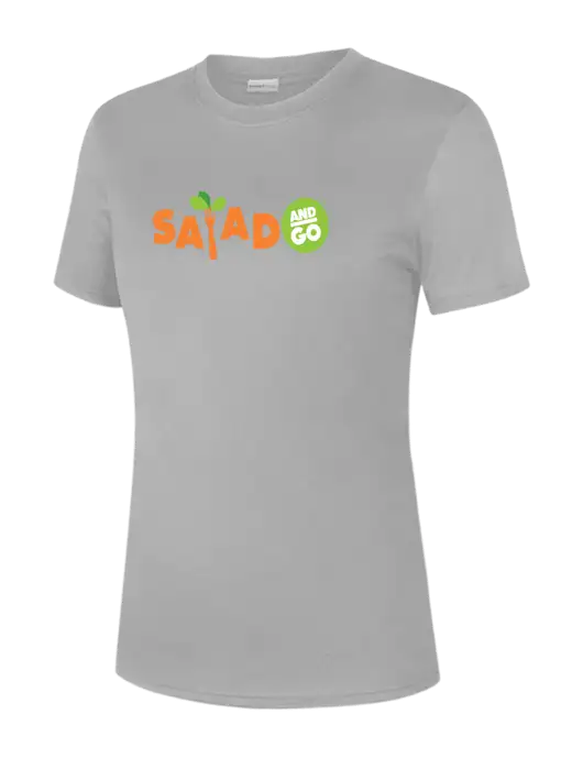  Womens Light Grey PosiCharge Competitor Tee w/Salad And Go Logo